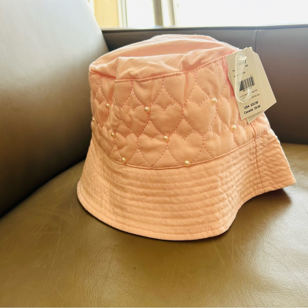 Icing Peach Quilted Bucket Hat